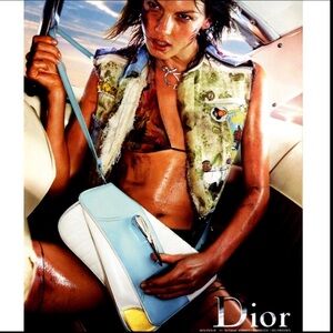 Christian Dior CD Swarovski Bow Necklace ribbon choker